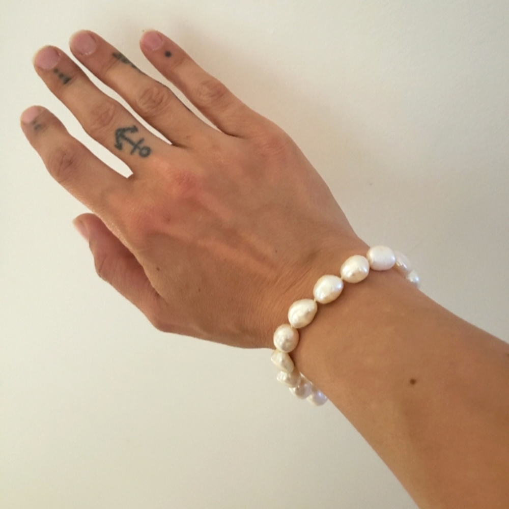 Faux pearl bracelet